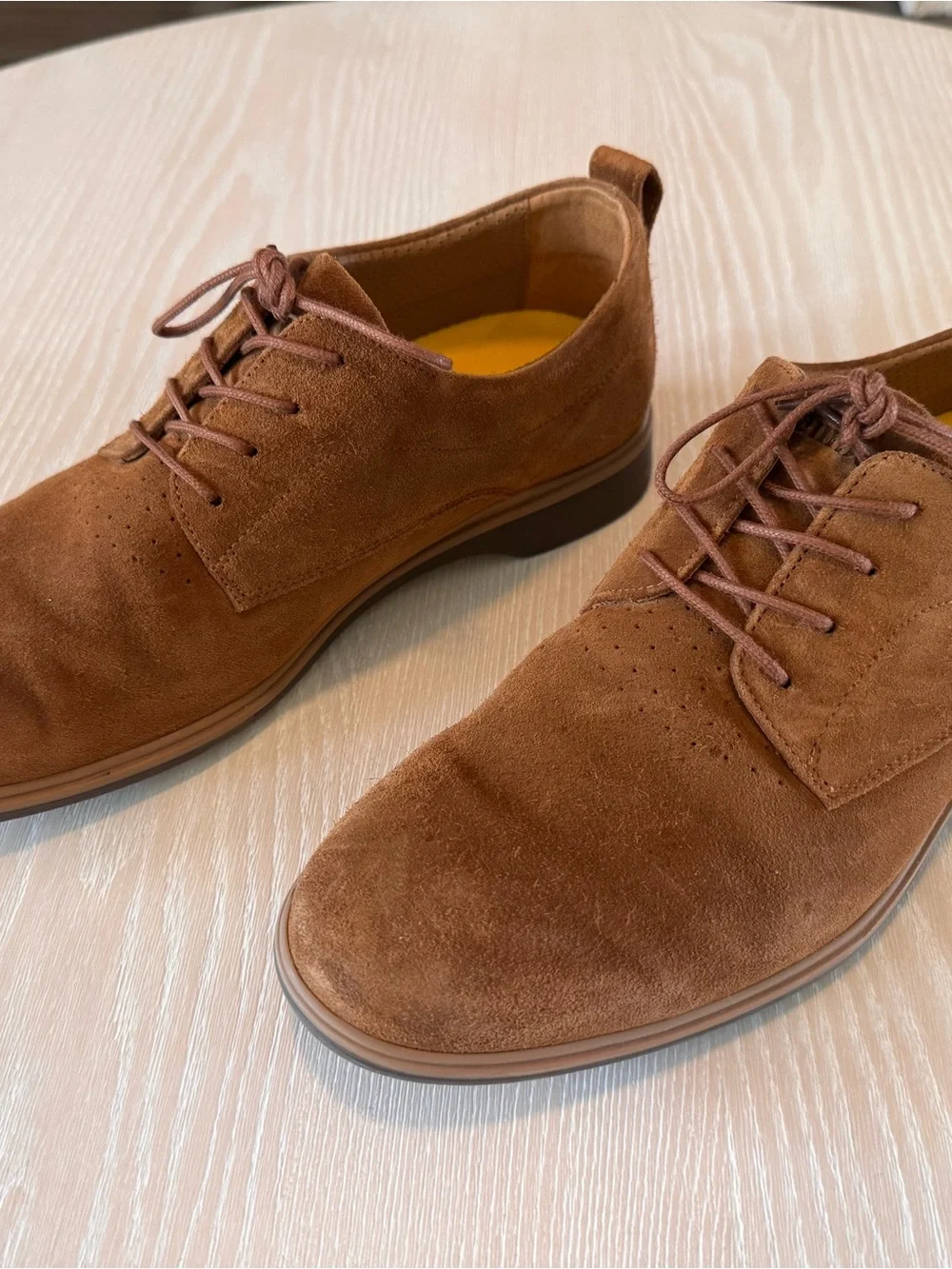 Men's Brown Suede Lace-Up Dress Shoes